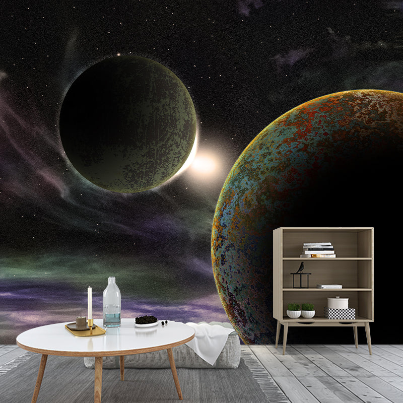 Universe Mural Wallpaper Novelty Style Mildew Resistant for Wall Decor
