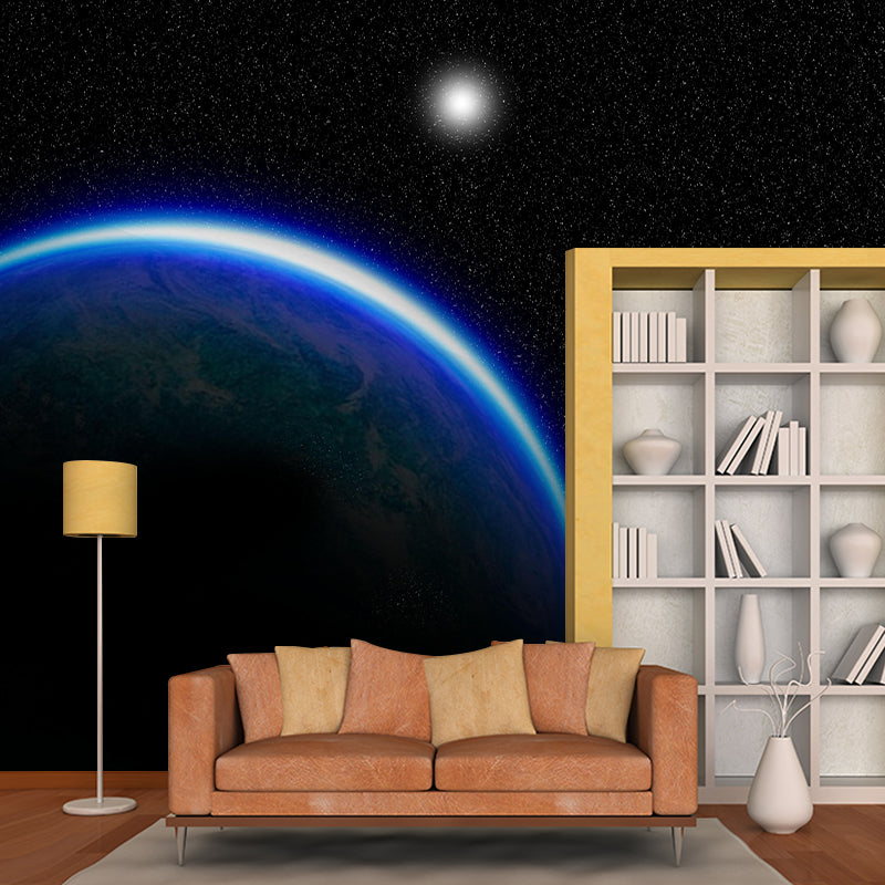 Planet Wall Mural Wallpaper Novelty Style Mildew Resistant for Decoration