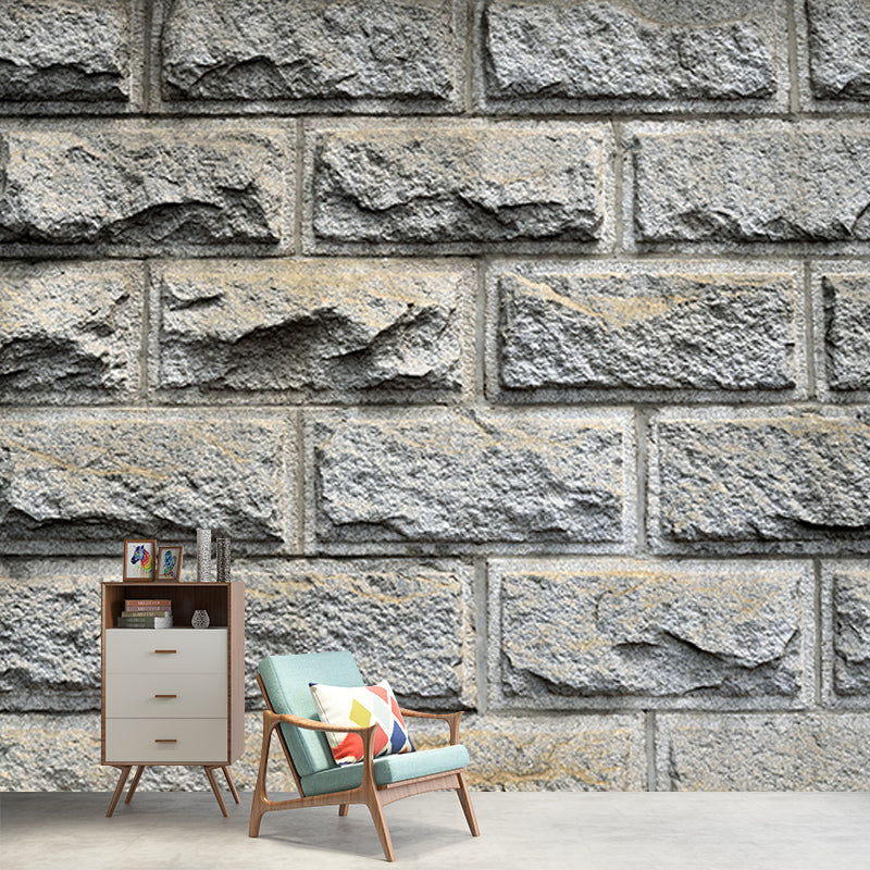 Customized Photography Style Brick Mural Eco-friendly Wallpaper for Living Room