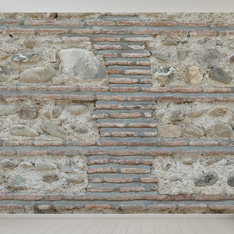 Customized Photography Style Brick Mural Eco-friendly Wallpaper for Living Room