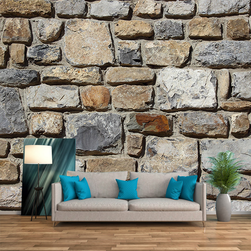 Customized Photography Style Brick Mural Eco-friendly Wallpaper for Living Room