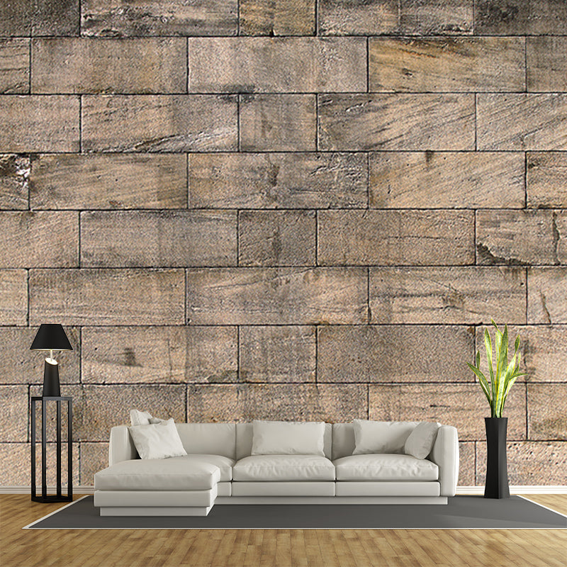 Customized Photography Brick Wall Mural Eco-friendly Wallpaper for Dining Room