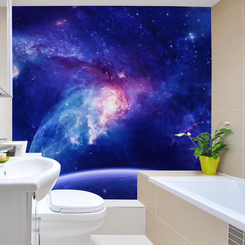 Customized Horizontal Illustration Universe Mural Eco-friendly Wallpaper