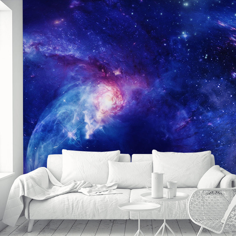Customized Horizontal Illustration Universe Mural Eco-friendly Wallpaper