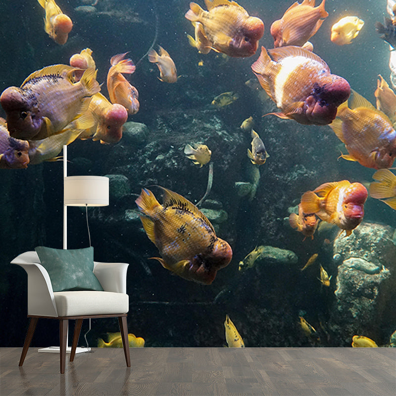 Customized Horizontal Photography Seabed Mural Eco-friendly Bathroom Wall Covering
