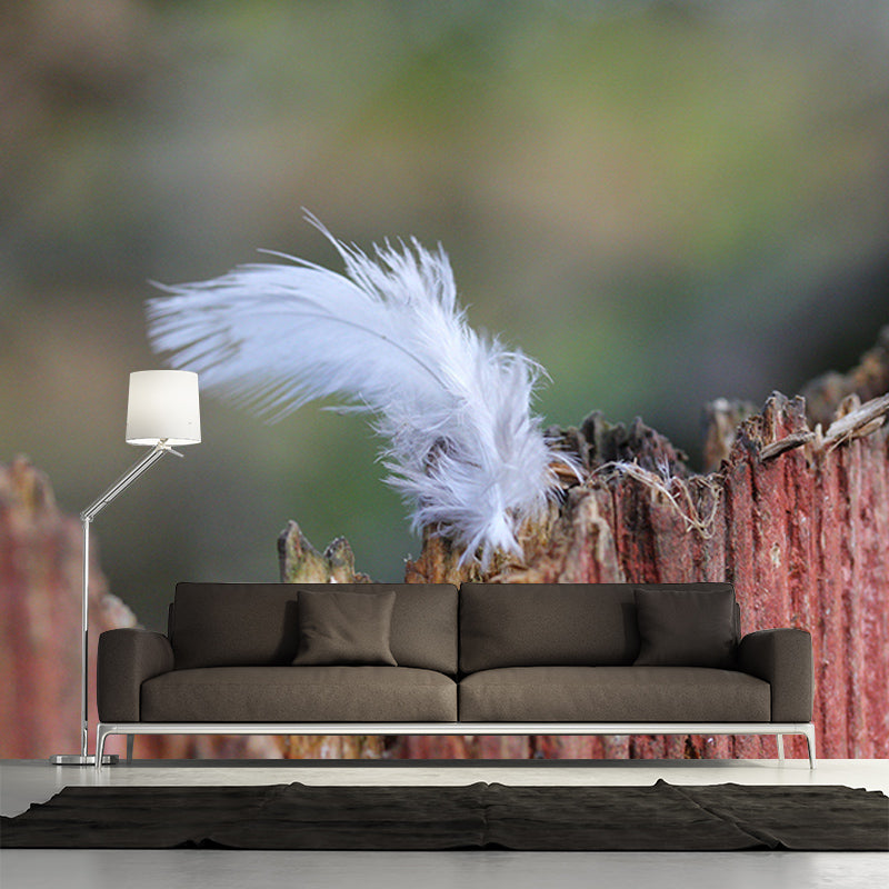 Customized Photography Feather Mural Eco-friendly Wallpaper for Home Decor