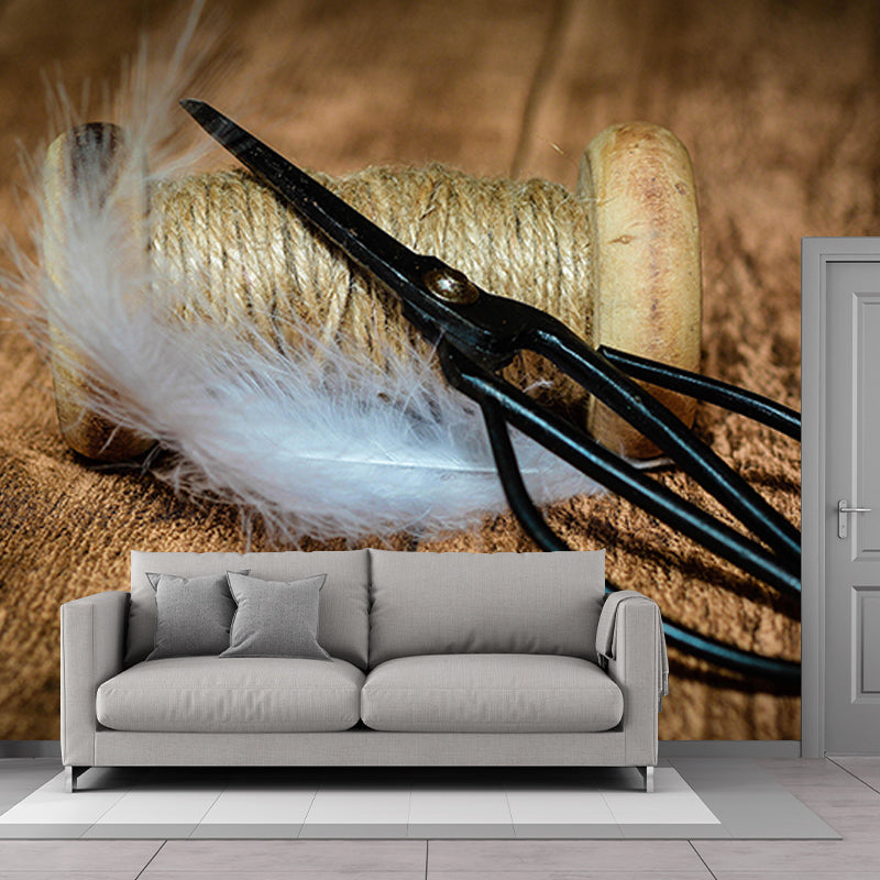 Customized Photography Feather Mural Eco-friendly Wallpaper for Home Decor