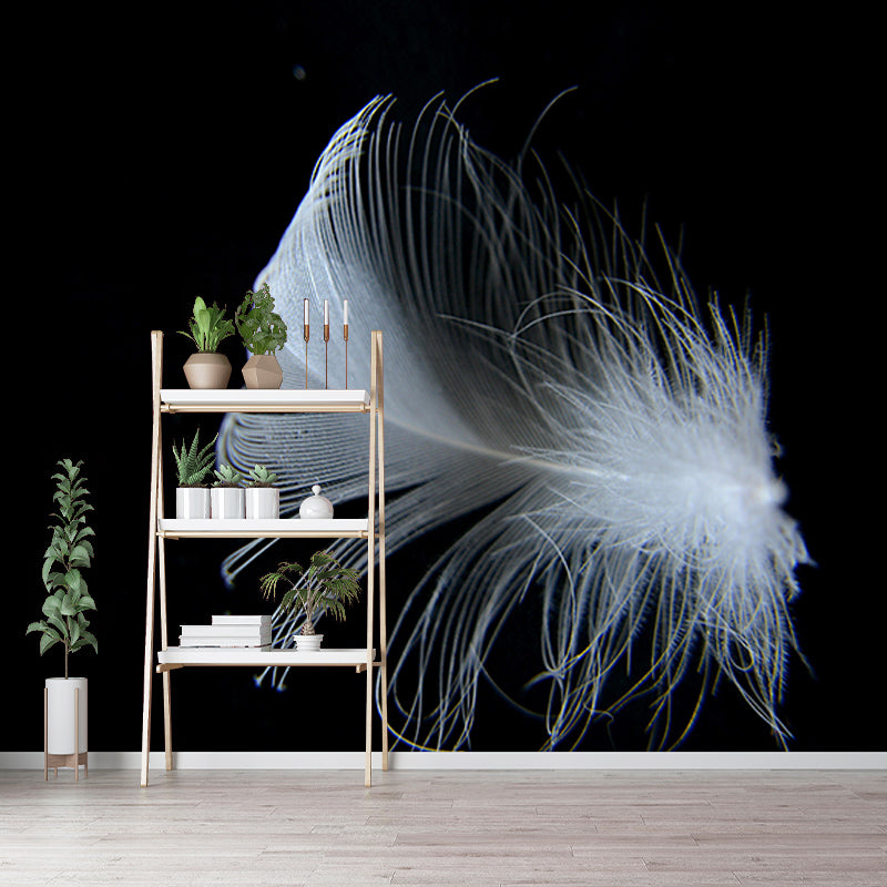 Customized Horizontal Photography Feather Mural Eco-friendly for Home Decor