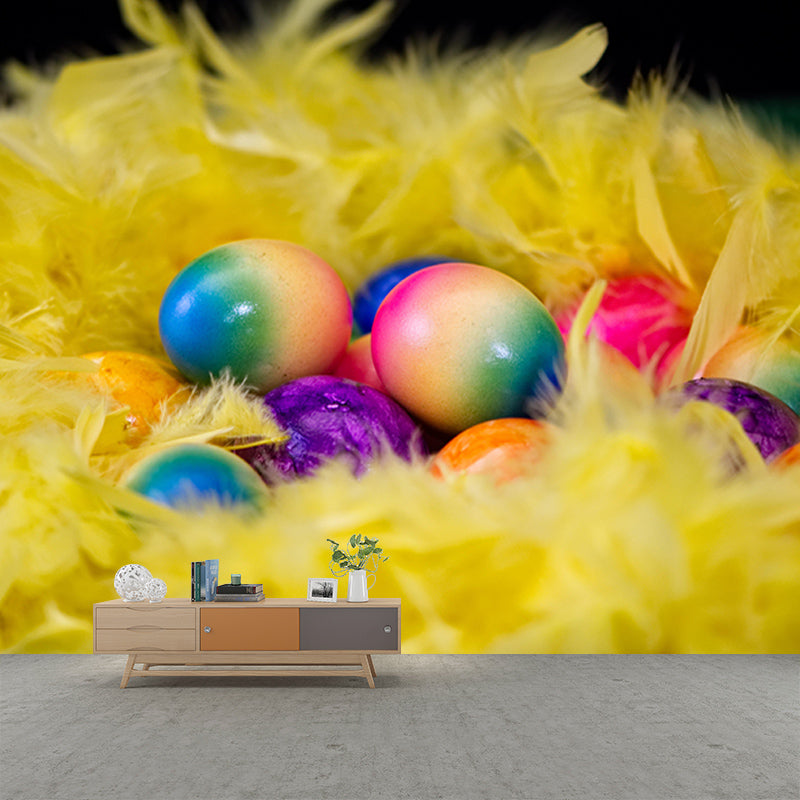 Customized Horizontal Photography Feather Mural Eco-friendly for Home Decor