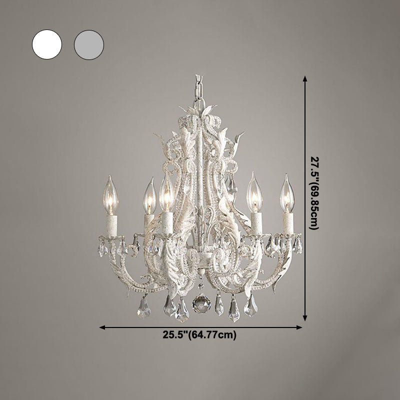 Lampade a candele in stile americano con cristallo con cristallo