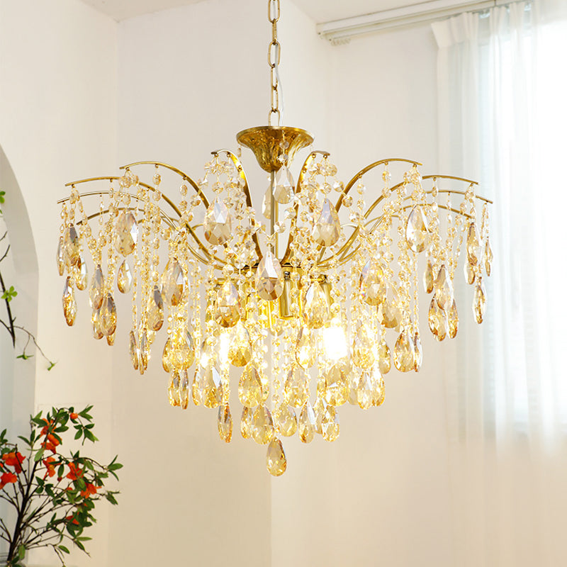 Traditionelle Kronleuchterleuchten mehrköpfige Suspensionshänger-Anhängerlampen für Wohnzimmer