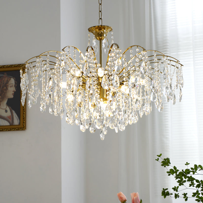 Traditionelle Kronleuchterleuchten mehrköpfige Suspensionshänger-Anhängerlampen für Wohnzimmer