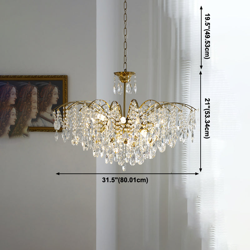 Traditionelle Kronleuchterleuchten mehrköpfige Suspensionshänger-Anhängerlampen für Wohnzimmer