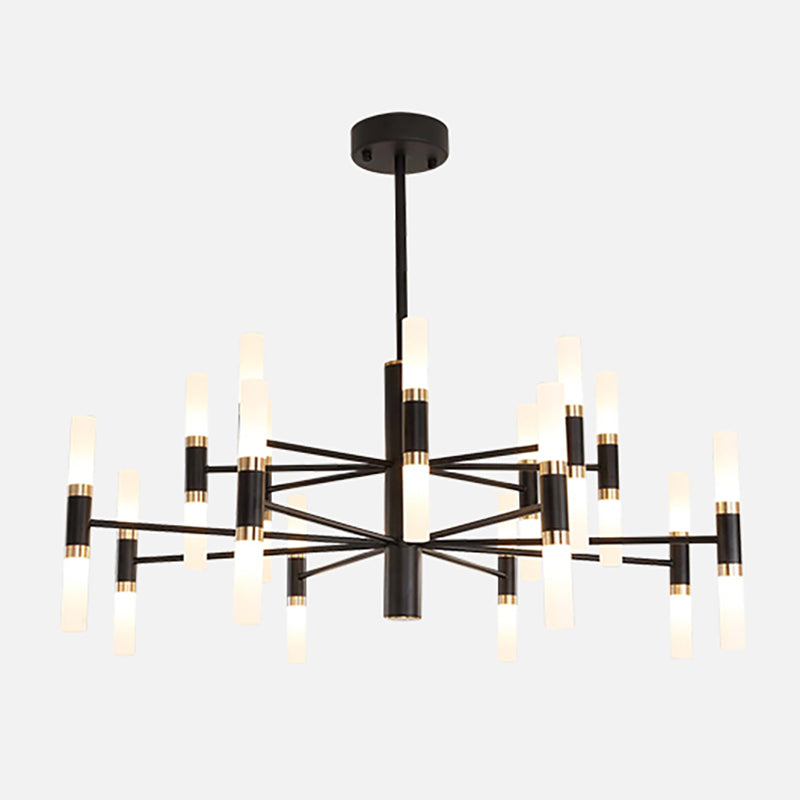 Linear Chandelier Light Fixtures Postmodern Multi-Head Suspension Pendant Lamps for Living Room