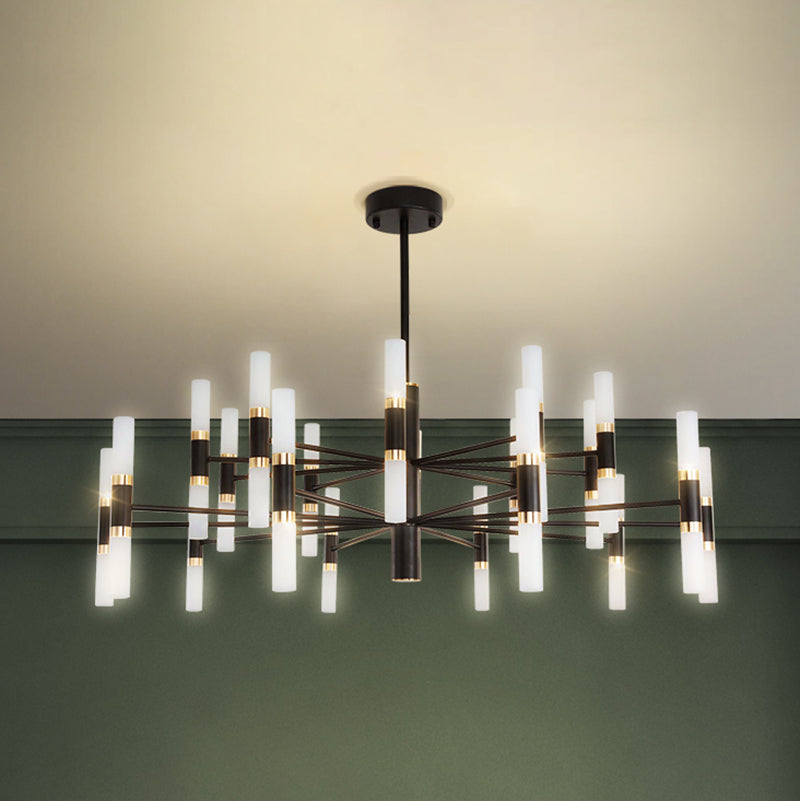 Linear Chandelier Light Fixtures Postmodern Multi-Head Suspension Pendant Lamps for Living Room