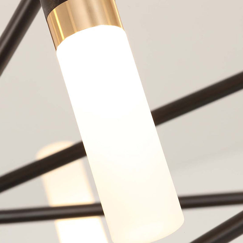 Linear Chandelier Light Fixtures Postmodern Multi-Head Suspension Pendant Lamps for Living Room