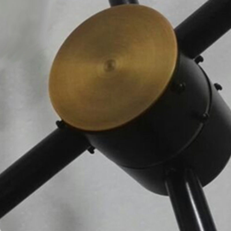 Nordic Style Metal Chandelier Branch Black Pendant Lamps for Living Room