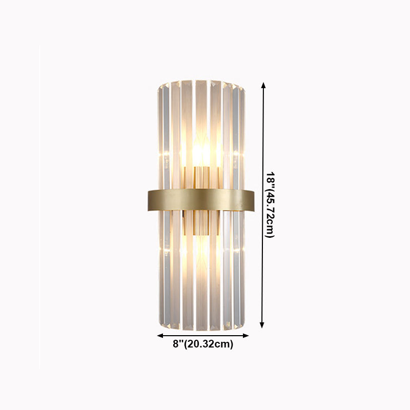 Modern Household Wall Sconce Crystal Shade Wall Lamp for Drawing Room Living Room