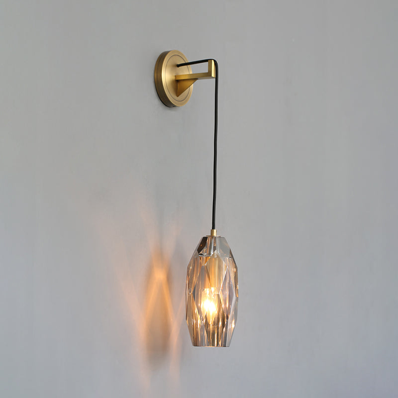 Modern Household Wall Light  Crystal Shade Sconce Light for Bedroom Coffee Shop