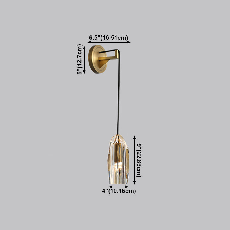 Modern Household Wall Light  Crystal Shade Sconce Light for Bedroom Coffee Shop