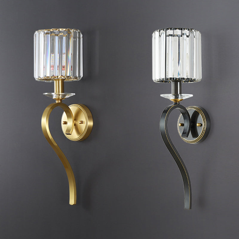 Modern Household Wall Sconce Crystal Shade Sconce Lamp for Bedroom Living Room