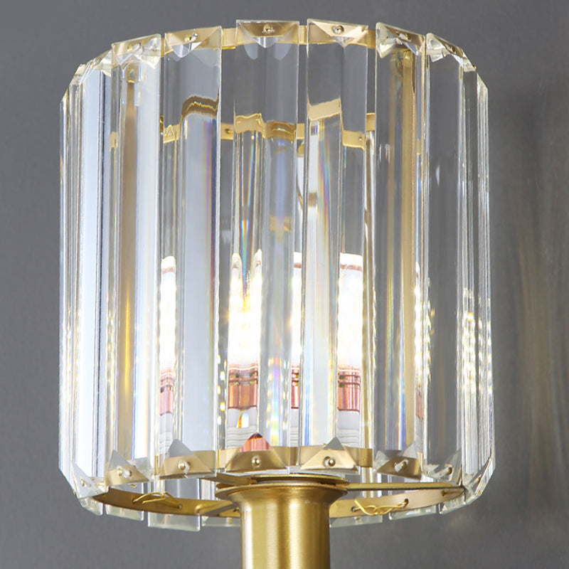 Lámpara de aplastador de sombra de cristal de pared de pared doméstica moderna para sala de estar de dormitorio