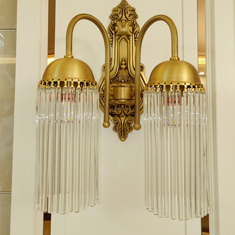 Luz de luz de pared de estilo tradicional Dropas de cristal luces aplastas para la sala de estar del dormitorio del hotel