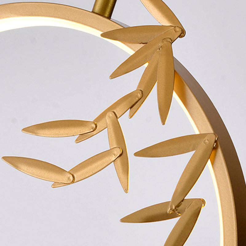 Modern LED Island Lighting Circle Metal Chandelier Light Fixture for Dining Room