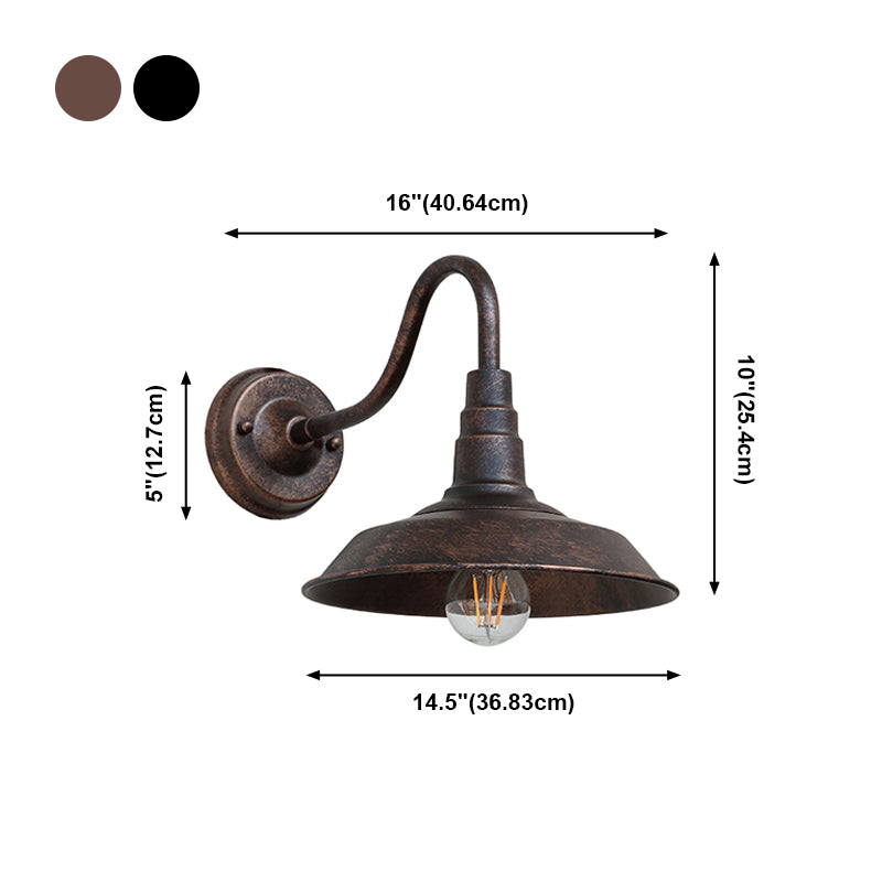 1 Light Metal Geometric Shade Wall Lighting Industrial Style Wall Mounted Light Fixture