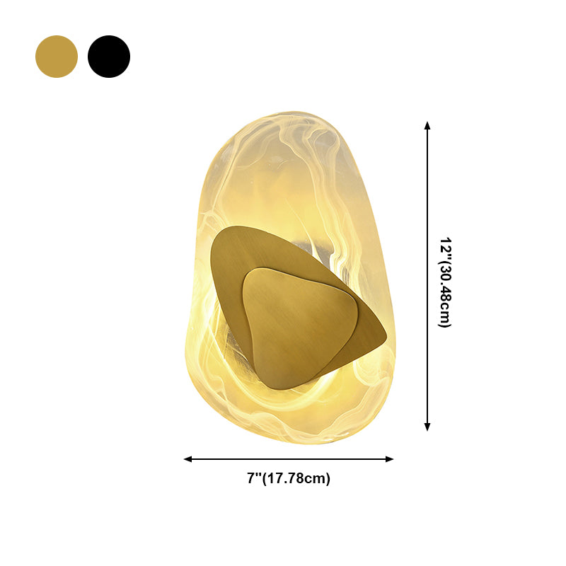 Luces apliques geométricas contemporáneas Cristal 1 Luz de la pared de luz Luz de la lámpara