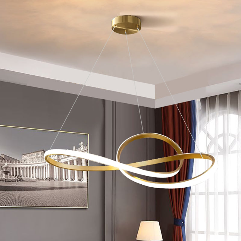 Gold Iron Hanging Pendant Lights Postmodern Hanging Lamps for Dining Room