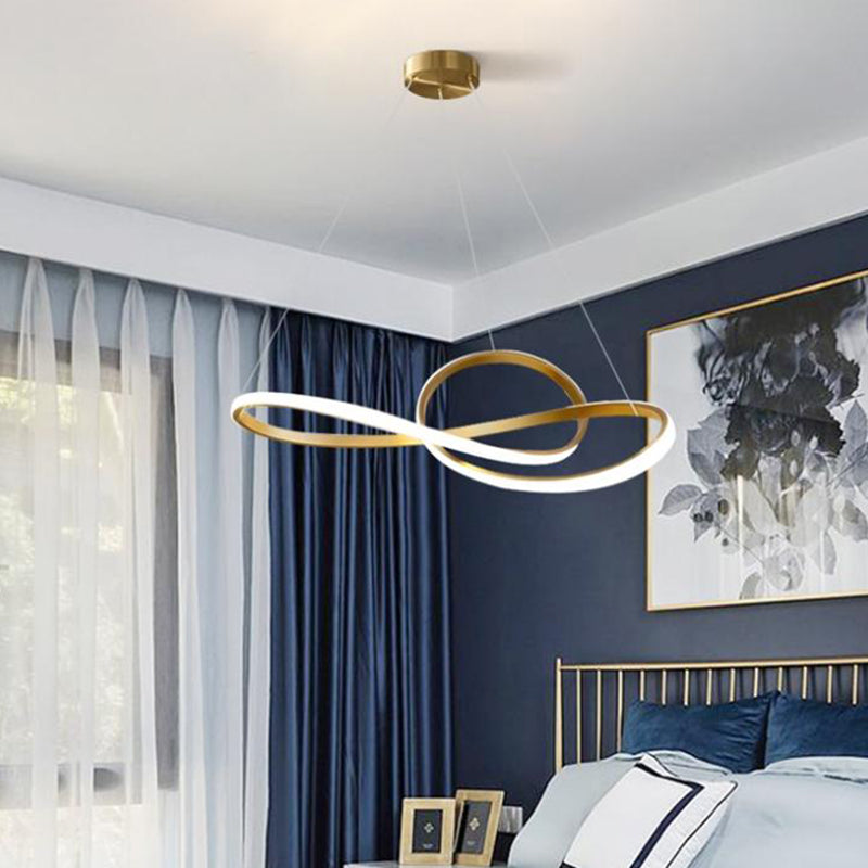 Gold Iron Hanging Pendant Lights Postmodern Hanging Lamps for Dining Room