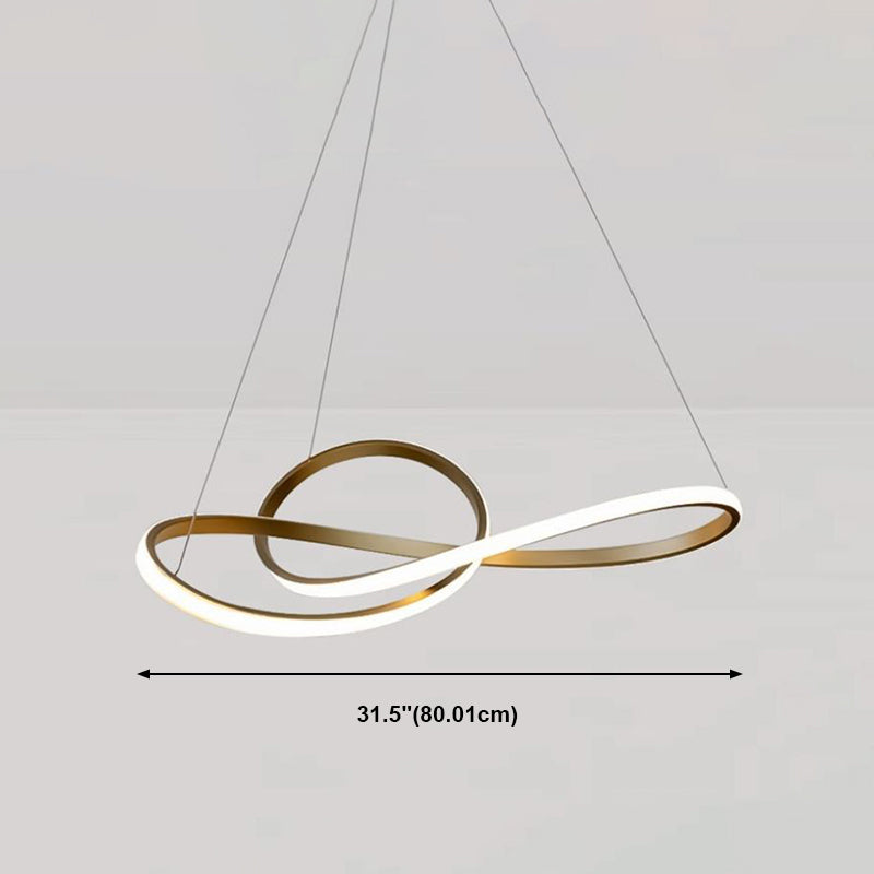 Gold Iron Hanging Pendant Lights Postmodern Hanging Lamps for Dining Room