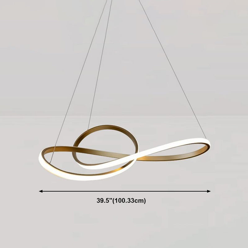 Gold Iron Hanging Pendant Lights Postmodern Hanging Lamps for Dining Room