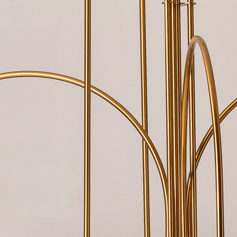 Moderne stijl bolvormige tint tak hangend licht glas multi -light kroonluchter