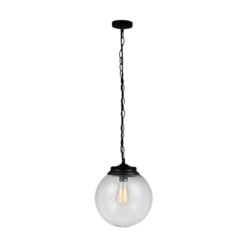 Lampada a sospensione singola in ferro laccata nella luce a sospensione in vetro in stile in stile conciso industriale