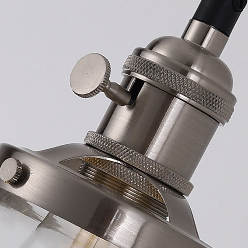 Lampada a sospensione del globo di ferro elettroplate in vetro a 3 luci a 3 luci in stile retrò industriale