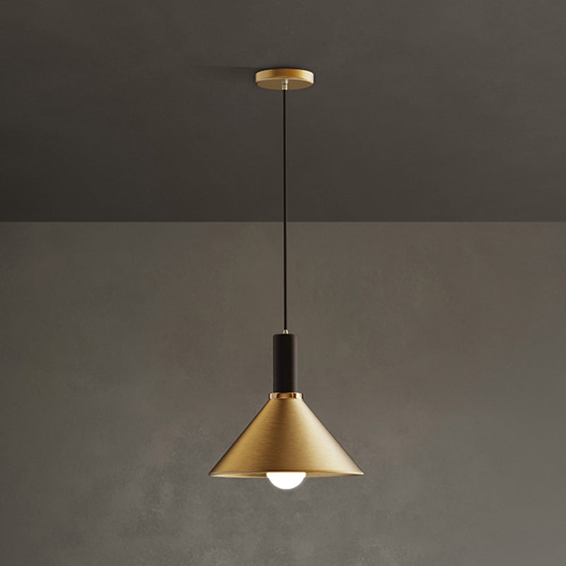 Alle koperen kegel tint hangende lichten postmoderne stijl 1 hoofd hangende mount armatuur voor restaurant