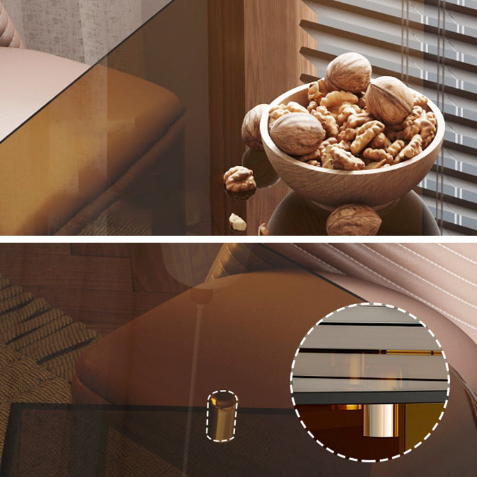 Mesa de comedor de vidrio templado de estilo contemporáneo Table de forma gratuita de base de pedestal