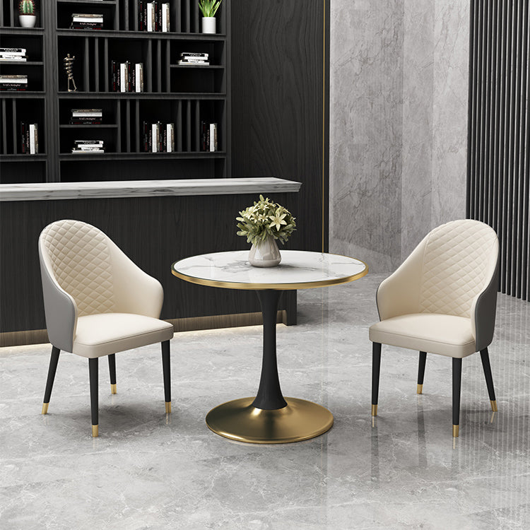 72-Zoll-Metall Traditioneller Luxus-Tisch runder Innentisch mit Tulpenbasis