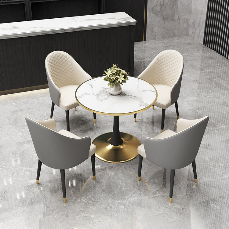 72-Zoll-Metall Traditioneller Luxus-Tisch runder Innentisch mit Tulpenbasis
