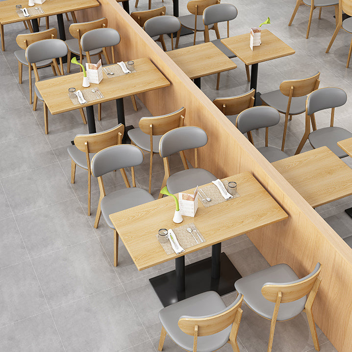 Industrialstil Esstisch Heimküche Abendessen Möbel mit schwarzer Metallbasis