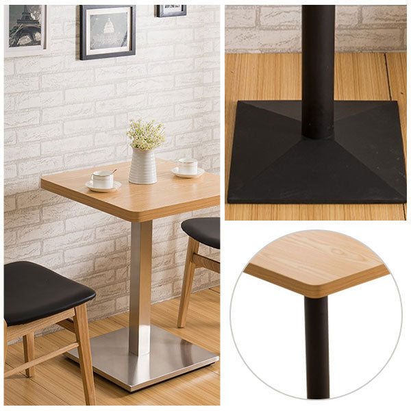 Industriële stijl eettafel Home Keuken Dinner Meubels met metalen basis, 23,6 "L x 23,6" W x 29.5 "H H