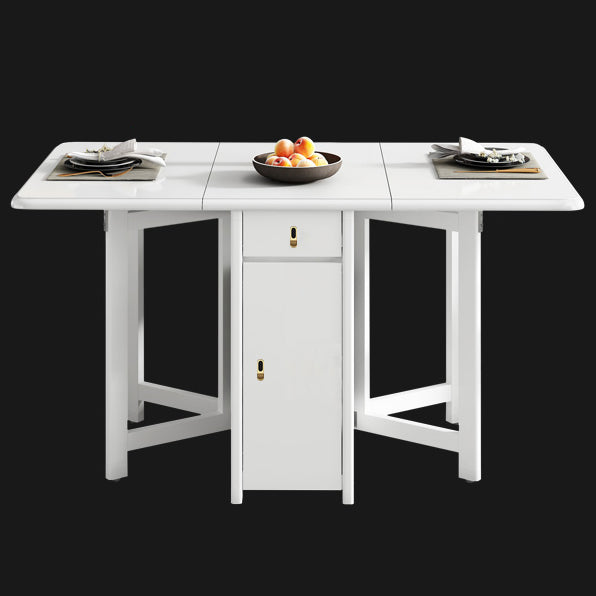 Mid-Century Modern Dining Table Rubberwood Solid Wood Table (only table)