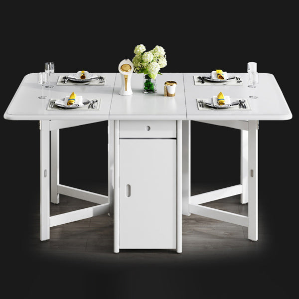 Mid-Century Modern Dining Table Rubberwood Solid Wood Table (only table)