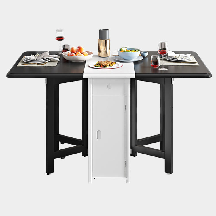 Mid-Century Modern Dining Table Rubberwood Solid Wood Table (only table)