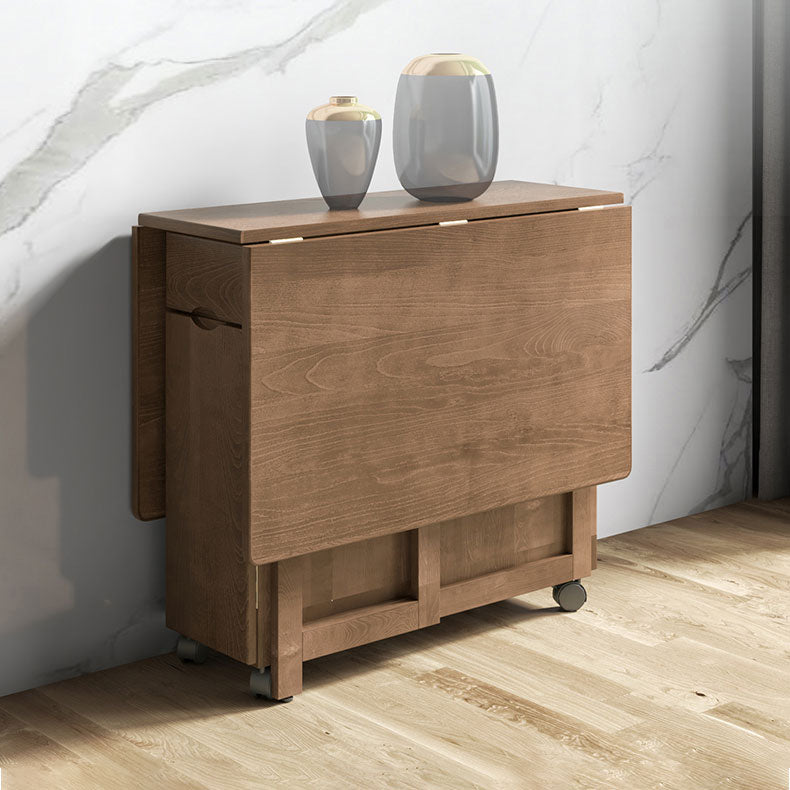 Modern Modern Eetting Table 51.18 "Rechthoek Rubberwood Drop-bladtafel (alleen tafel)