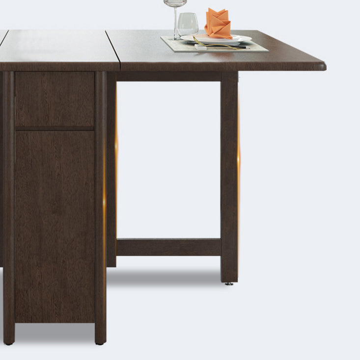 Mid-Century Modern Esstisch Brauner Klapp-Esstisch aus massivem Holz (nur Tisch)
