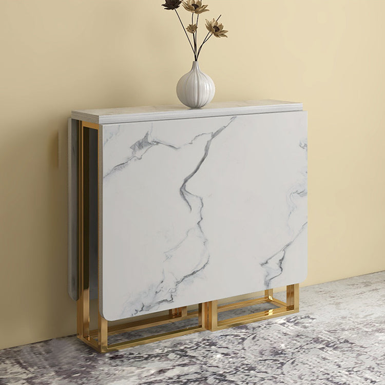 Mesa de comedor de mármol con faux contemporáneo Mesa de rectángulo de base para el hogar para el hogar