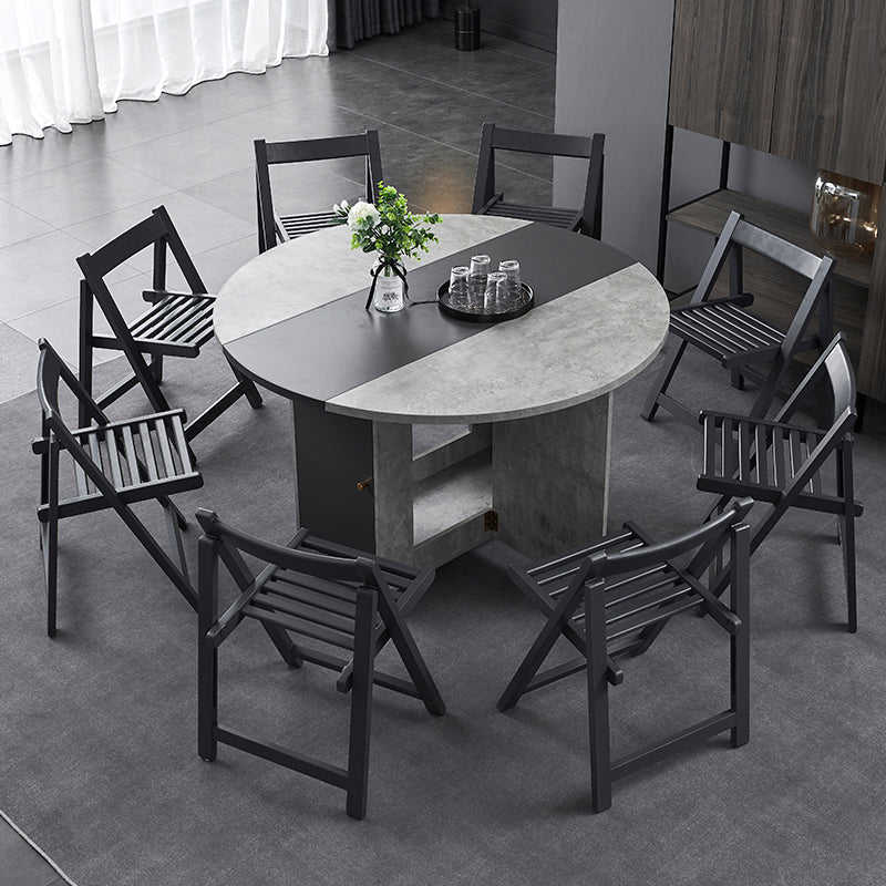 Opvouwbare kunstmatige houten boventafel Uitbreidbare ronde tafel met bakbasis